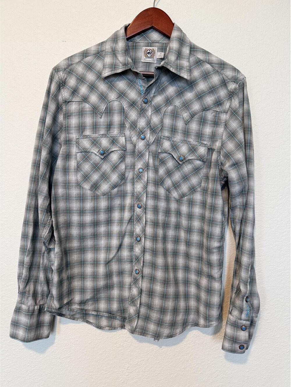 Cinch Men's Medium Plaid Western Shirt with Snap Buttons